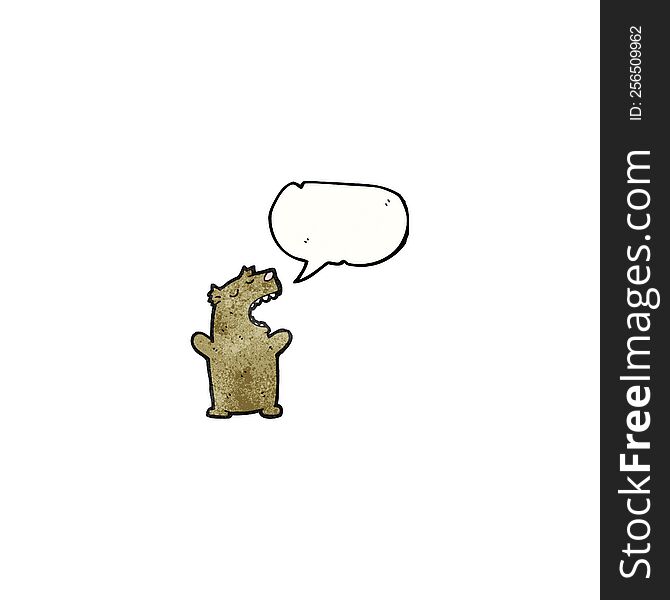 cartoon talking bear