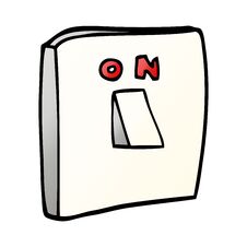 Cartoon Doodle On Switch Stock Image