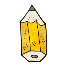 Free Textured Cartoon Pencil Stub Royalty Free Stock Image - 256516466