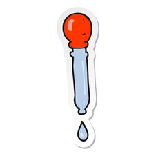 Sticker Of A Cartoon Water Dropper Stock Photography