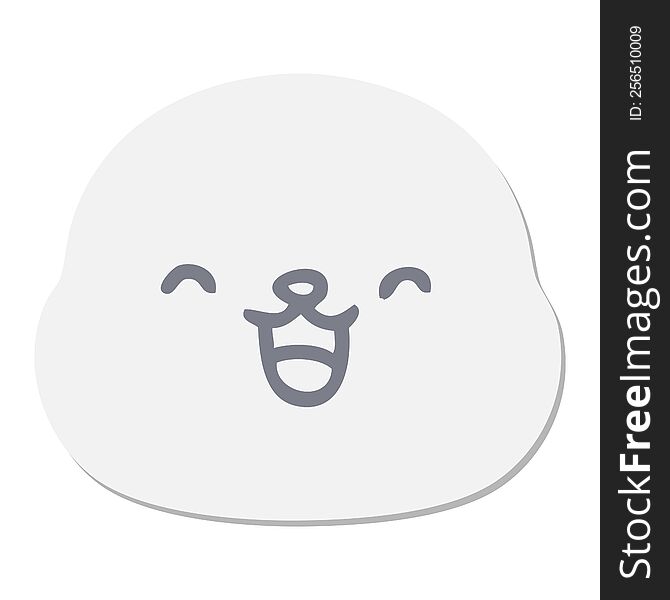 cute seal face sticker