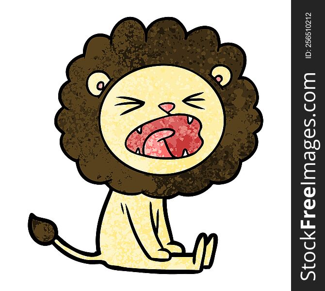 cartoon angry lion. cartoon angry lion