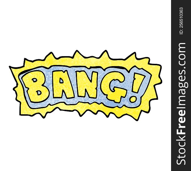 cartoon doodle word bang