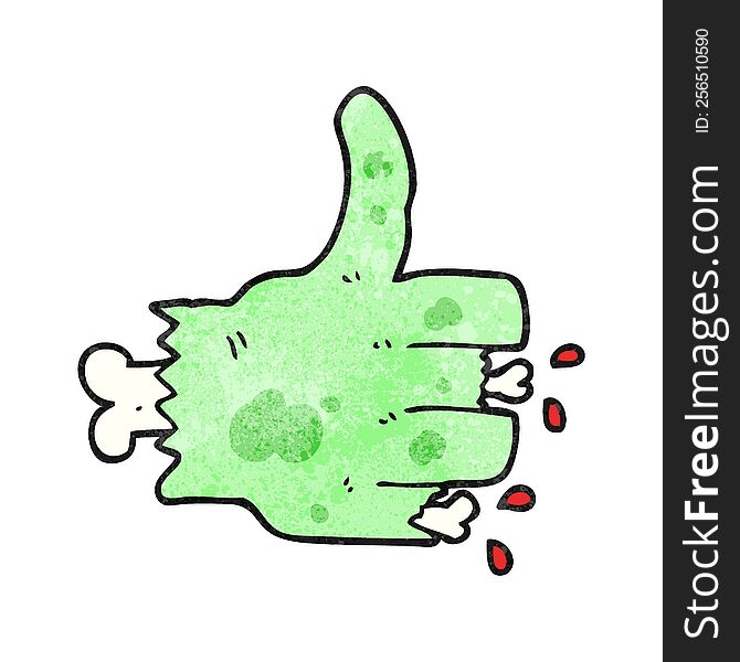 Textured Cartoon Zombie Hand