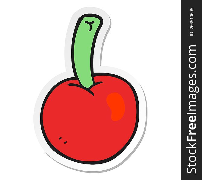 sticker of a cartoon cherry