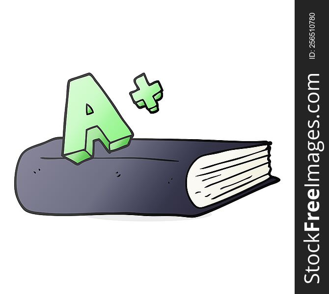 Cartoon A Grade Symbol And Book