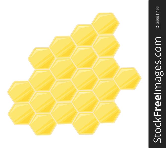 Honeycombs on a white background. Honeycomb icon for your website design, logo, app, UI. Simple  illustration