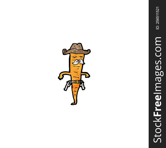 Cartoon Cowboy Carrot