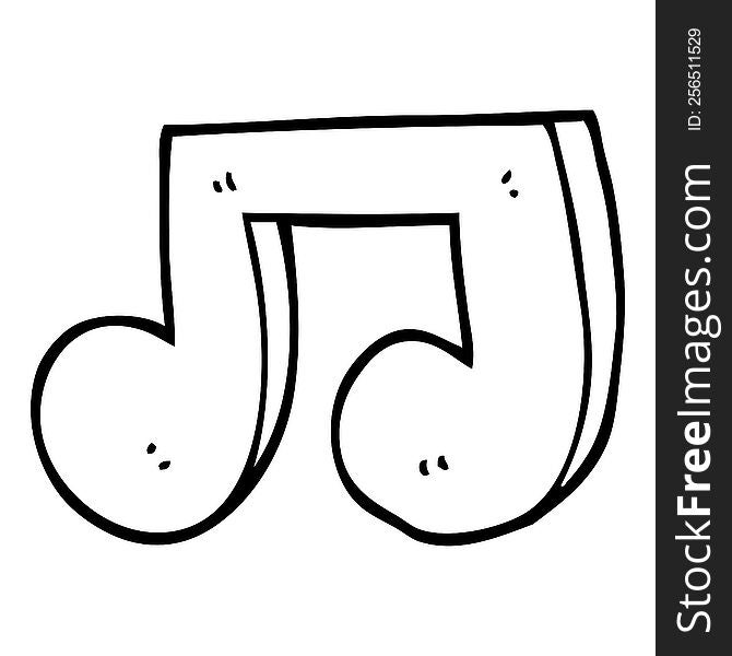 Line Drawing Cartoon Musical Notes