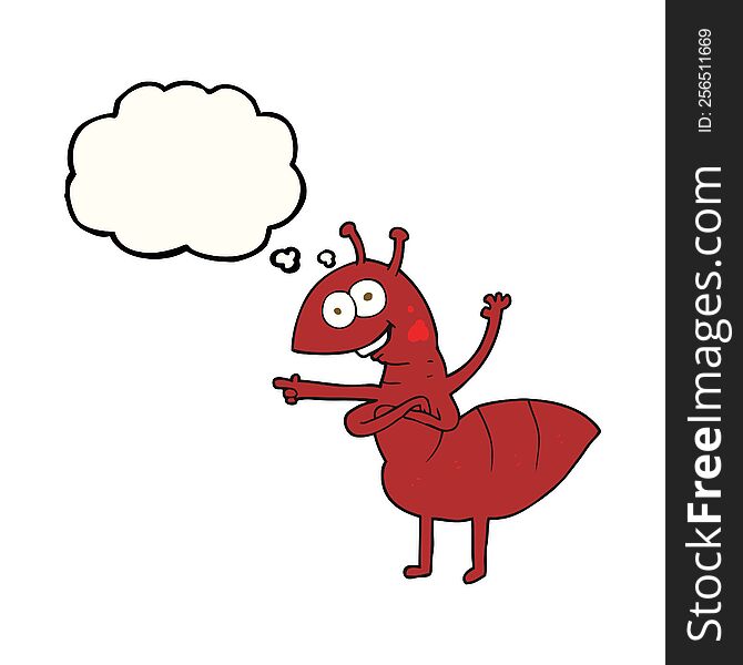 Thought Bubble Cartoon Ant