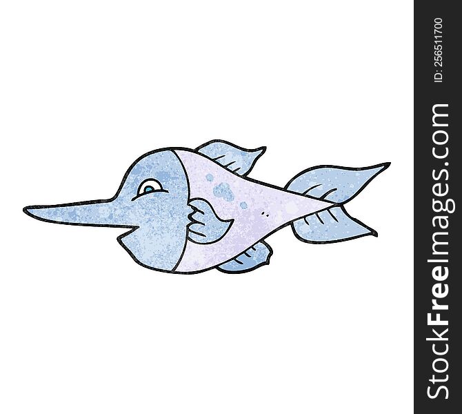 Textured Cartoon Swordfish