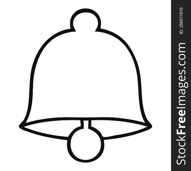 line drawing cartoon brass bell