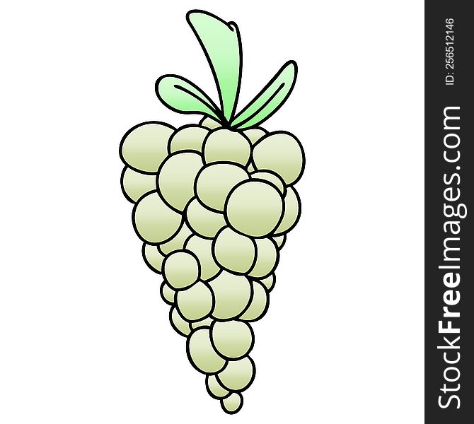 gradient shaded quirky cartoon bunch of grapes. gradient shaded quirky cartoon bunch of grapes