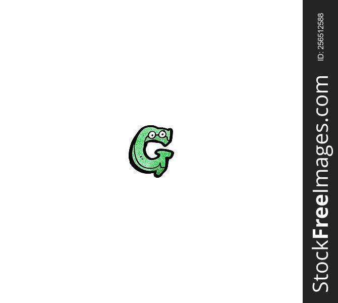 Cartoon Letter G With Eyes