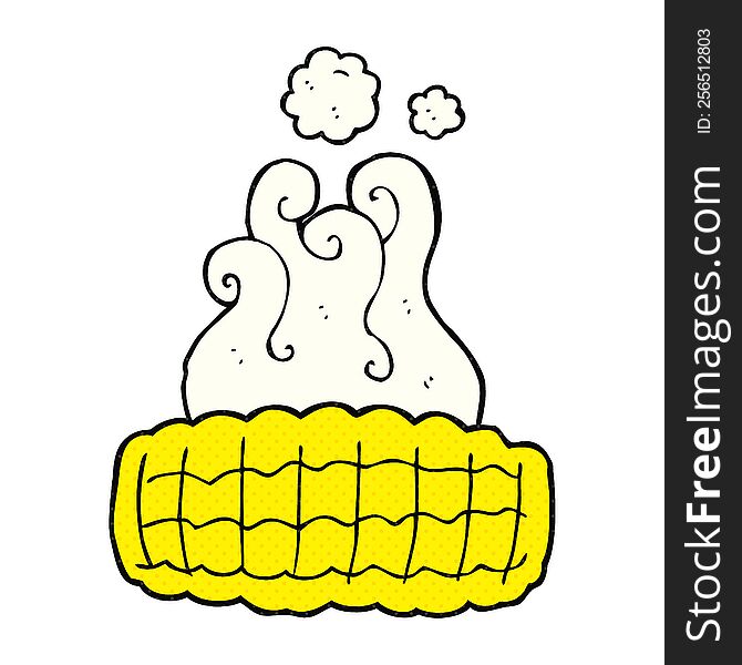 Comic Book Style Cartoon Corn Cob