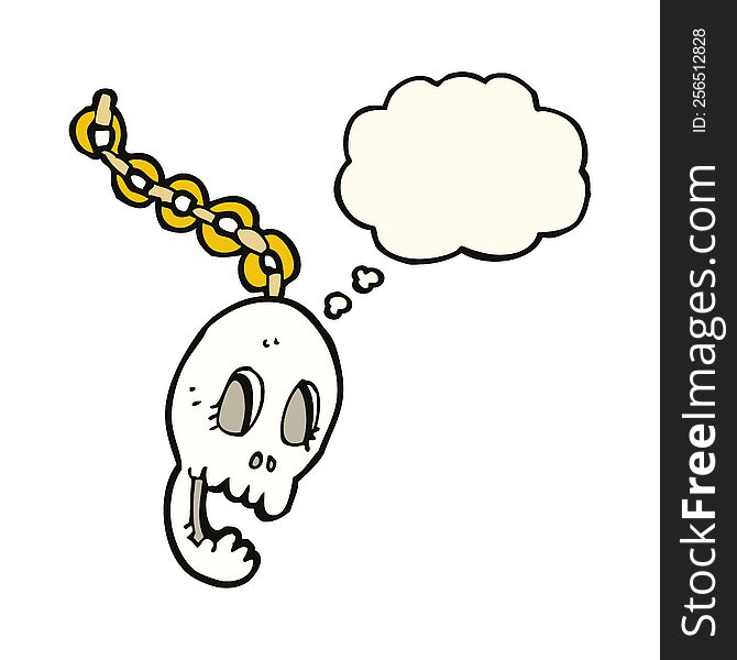 cartoon chain with thought bubble