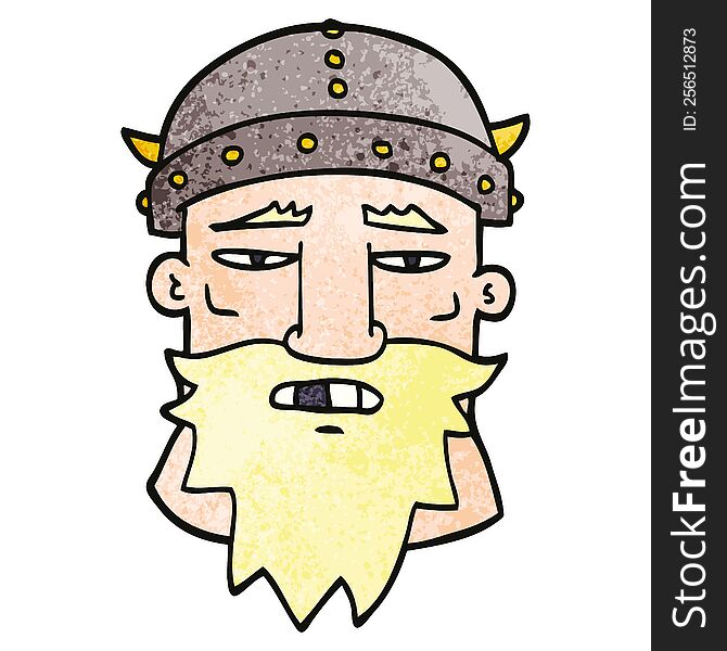 cartoon doodle viking face