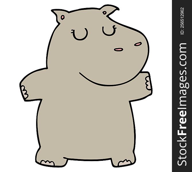 cartoon hippo