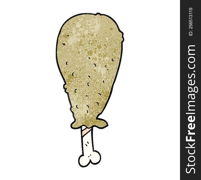 Textured Cartoon Chicken Leg