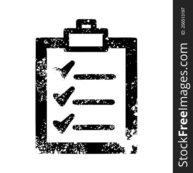 check list distressed icon