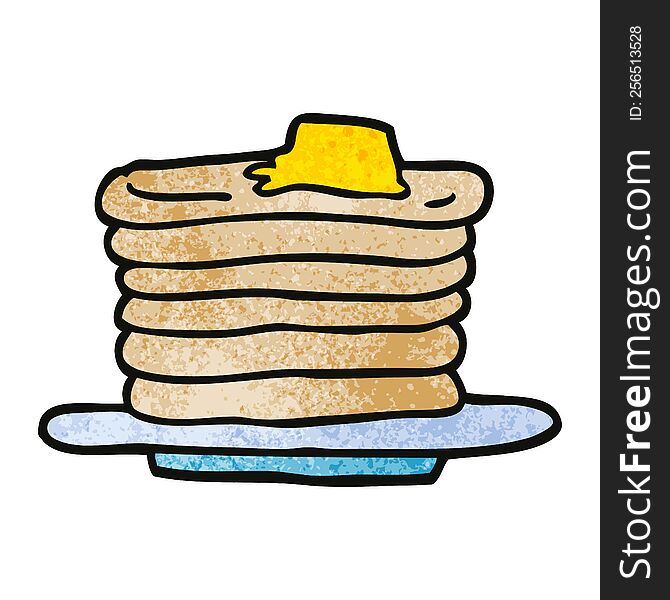 Cartoon Doodle Stack Of Pancakes