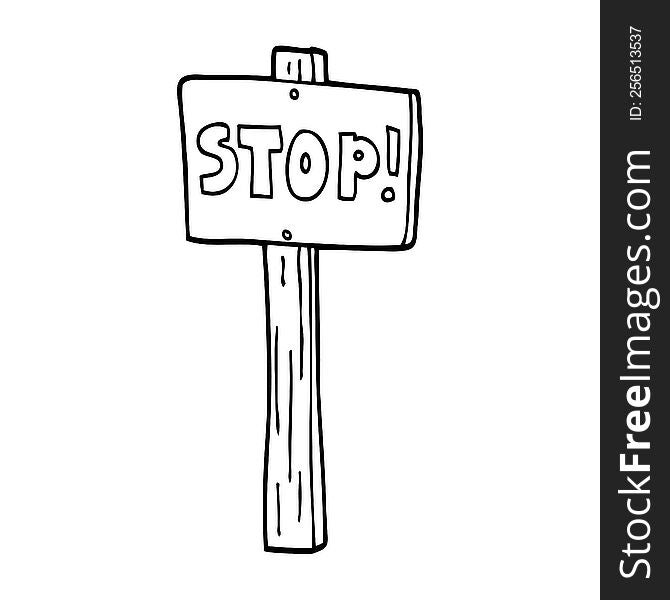 line drawing cartoon traffic signs