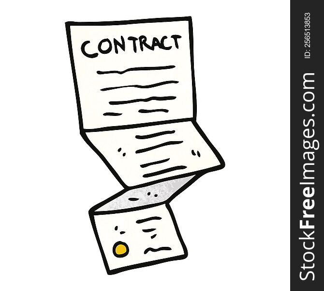 cartoon doodle long contract