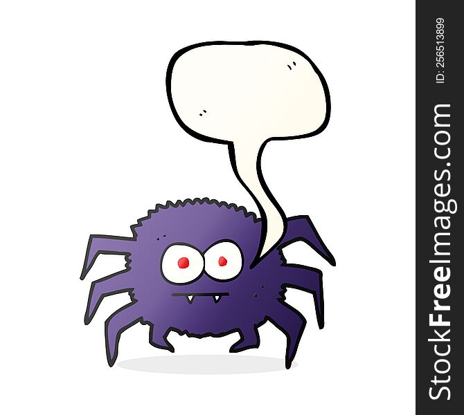 Speech Bubble Cartoon Spider