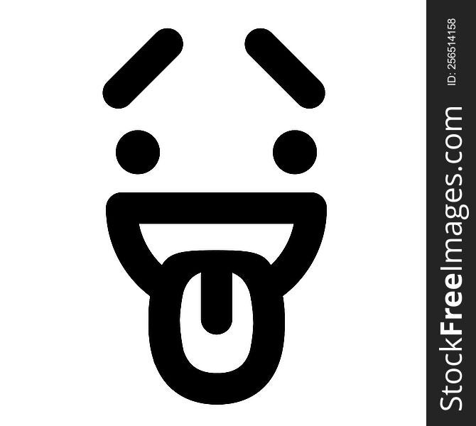 nervous laughing face icon