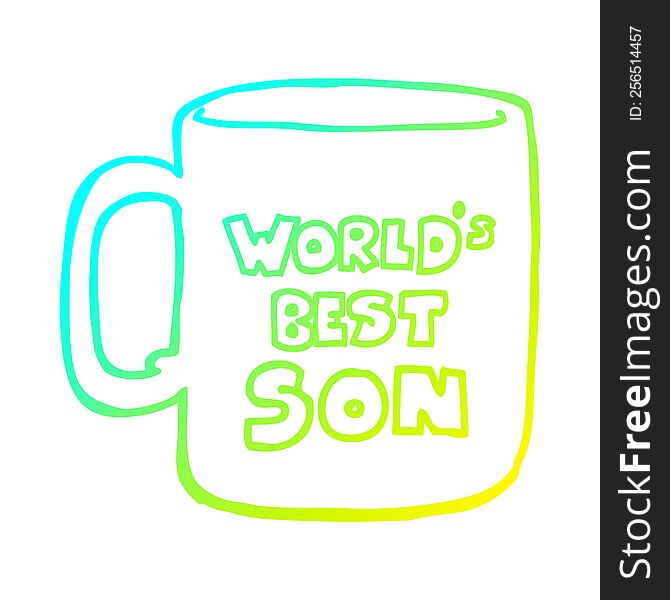 Cold Gradient Line Drawing Worlds Best Son Mug