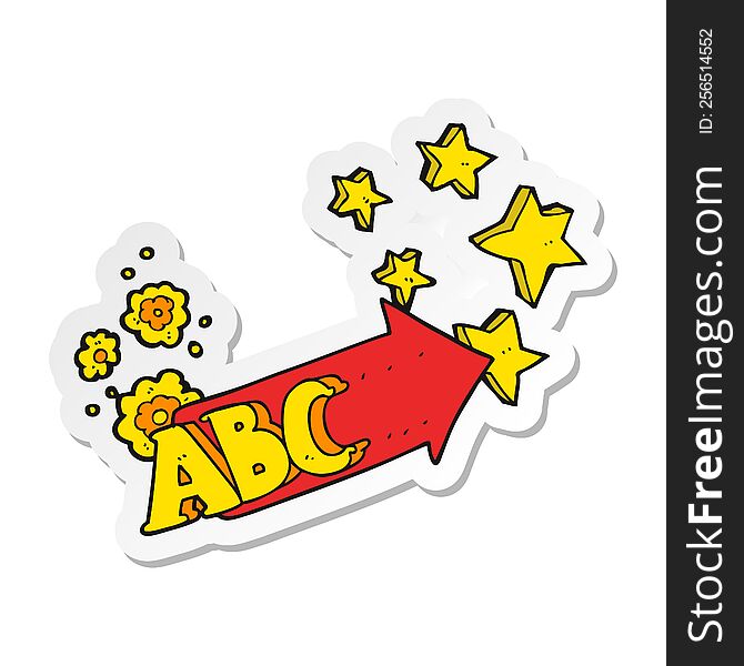 Sticker Of A Cartoon ABC Symbol