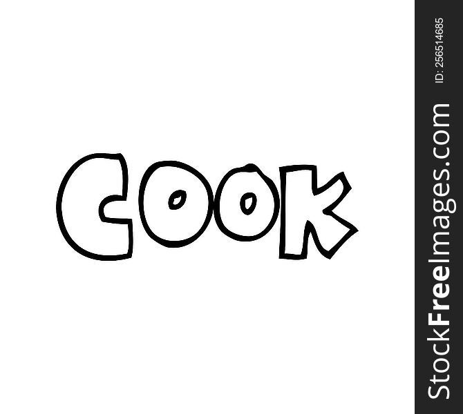 cartoon word cook