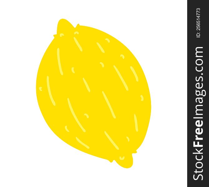 cartoon illustration of a lemon. cartoon illustration of a lemon