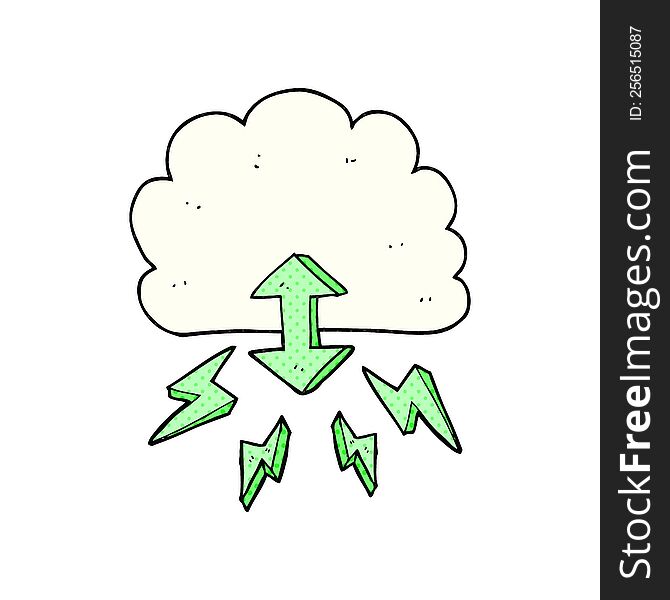 freehand drawn cartoon digital cloud