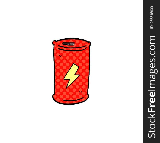 cartoon doodle energy drink