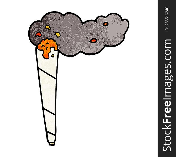 Cartoon Doodle Marijuana Joint