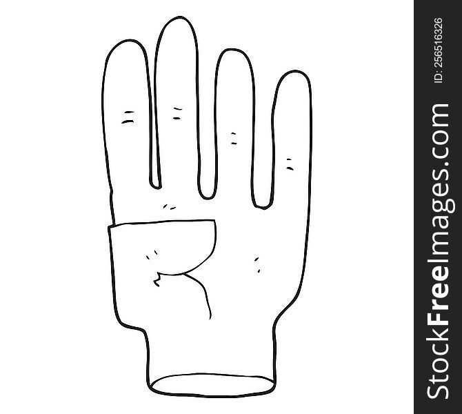 black and white cartoon hand