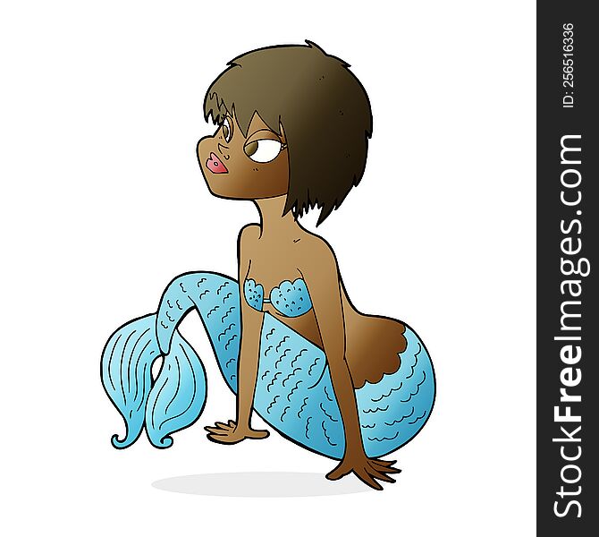 Cartoon Pretty Mermaid