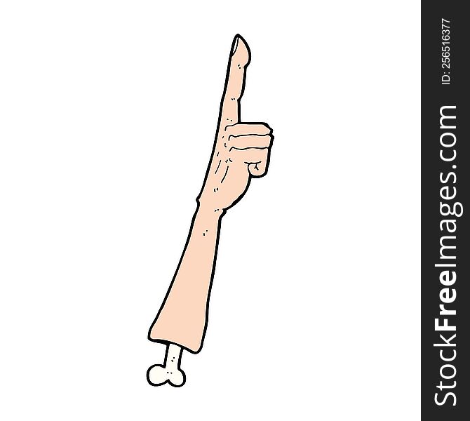 cartoon pointing arm