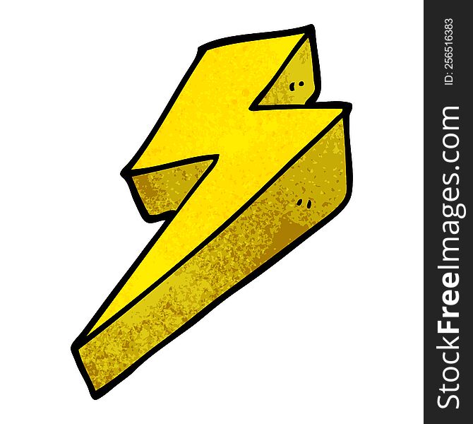 cartoon doodle thunder bolts