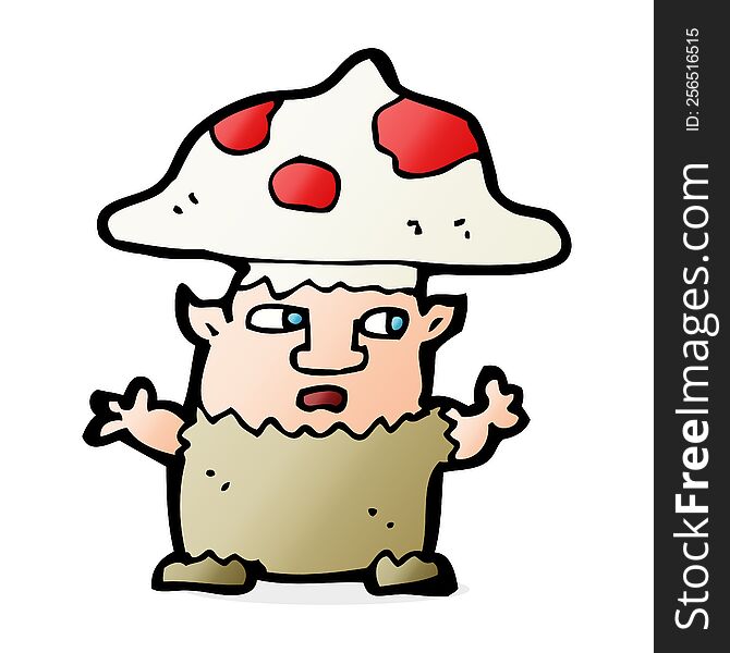 Cartoon Little Mushroom Man