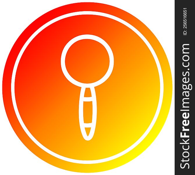 Magnifying Glass Circular In Hot Gradient Spectrum