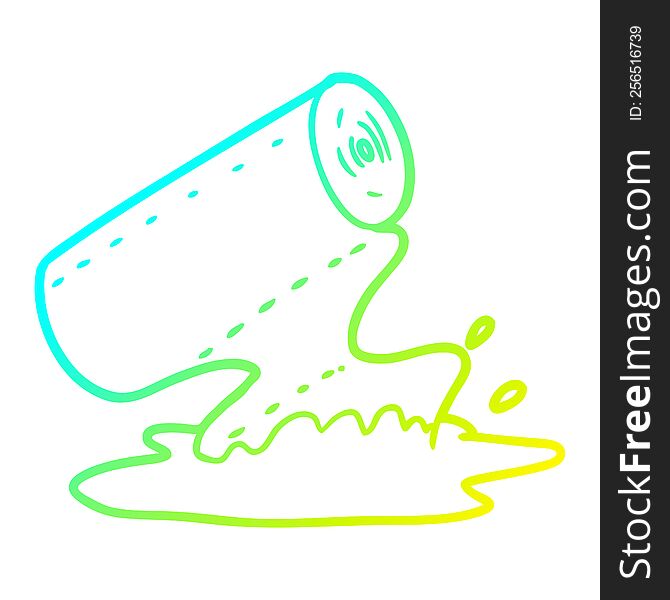 cold gradient line drawing of a cartoon kitchen towel soaking up spill