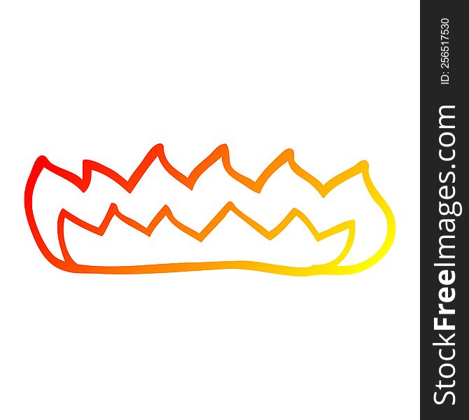 warm gradient line drawing of a cartoon gas flame