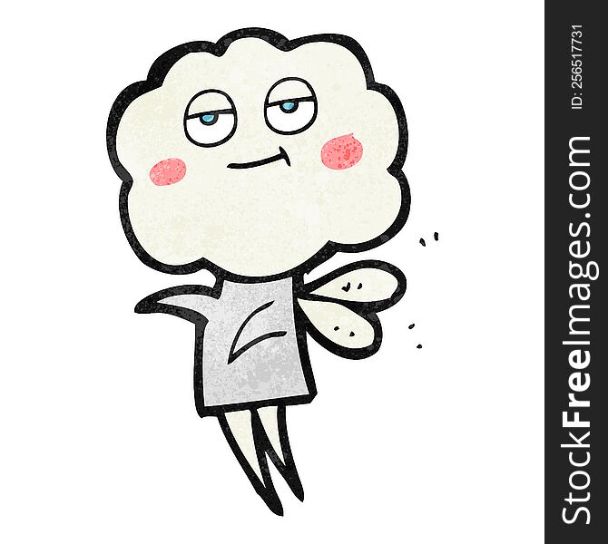 freehand drawn texture cartoon cute cloud head imp