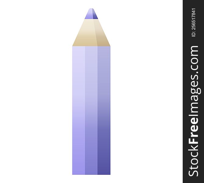 purple coloring pencil graphic vector illustration icon. purple coloring pencil graphic vector illustration icon