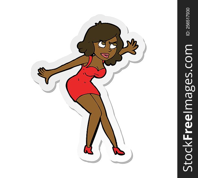 sticker of a cartoon female spy