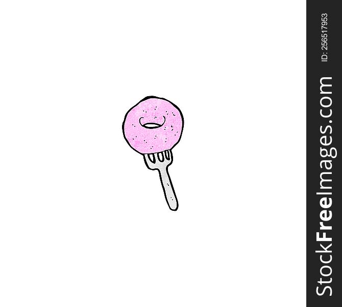 cartoon pink doughnut