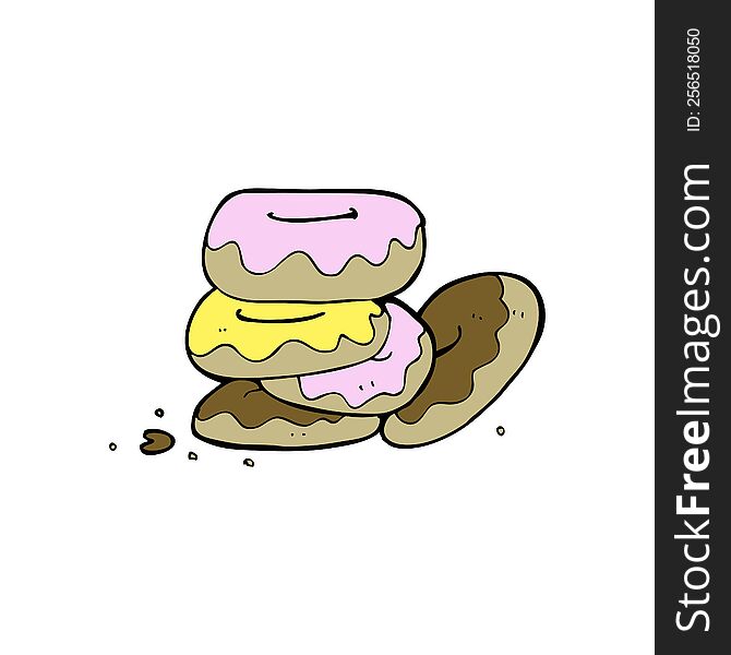 cartoon pile of donuts