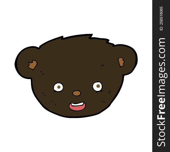 cartoon black bear face